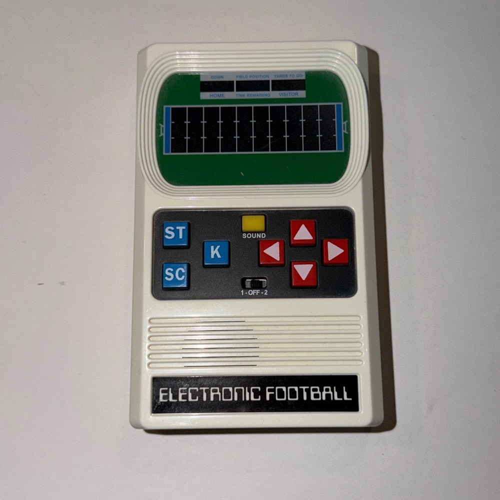 Retro Mattel Electronic Football Handheld Game Basic Reissue Tested Works 70s